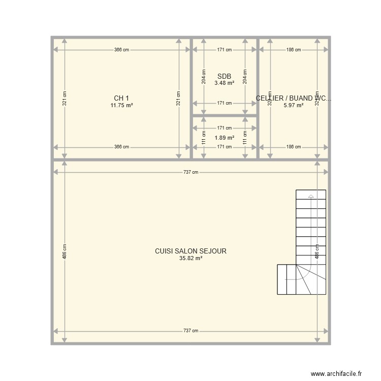 essai chalet. Plan de 0 pièce et 0 m2