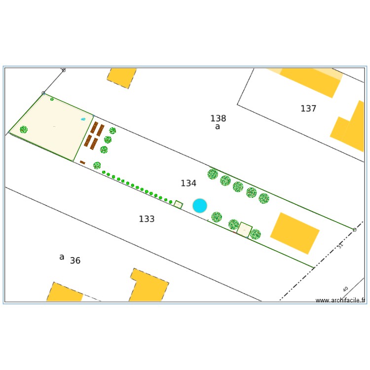 terrain. Plan de 0 pièce et 0 m2