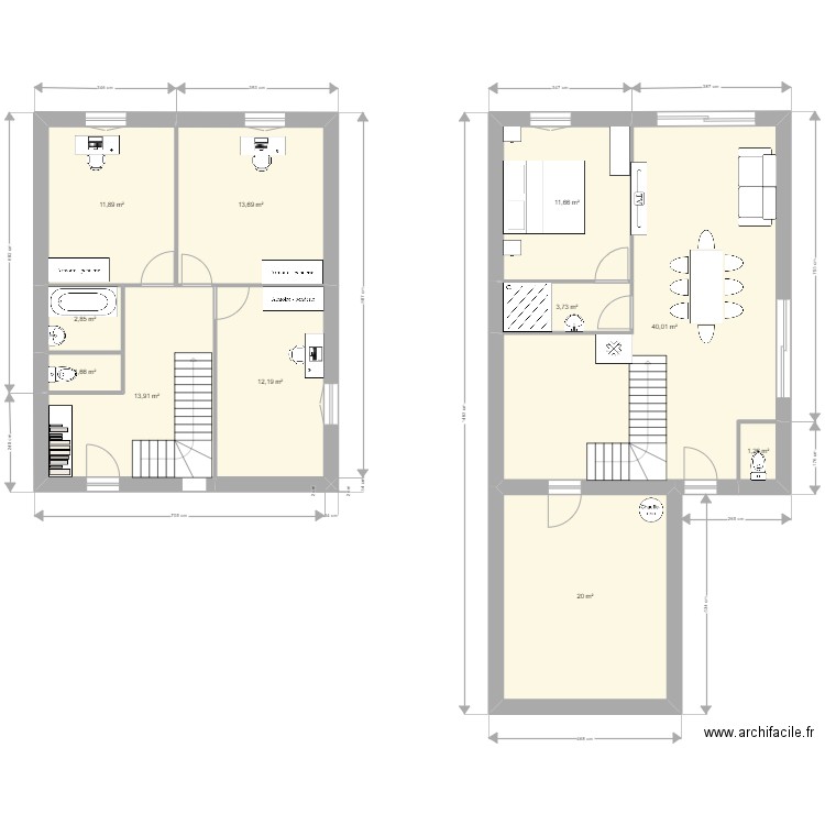 Ma maison 4. Plan de 11 pièces et 133 m2