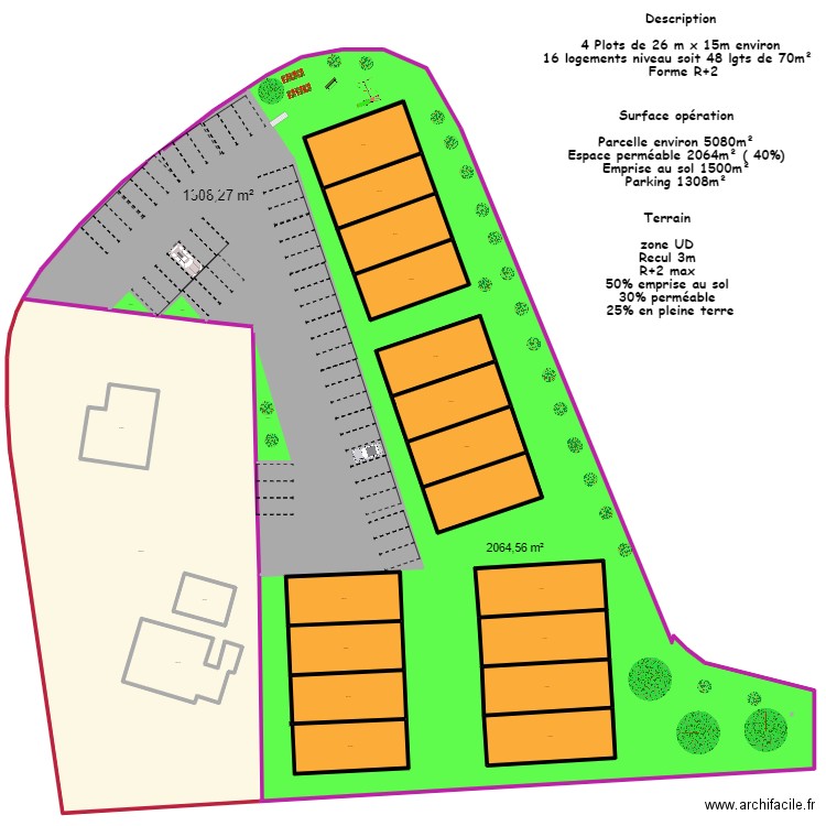 terrain elisa . Plan de 25 pièces et 4762 m2