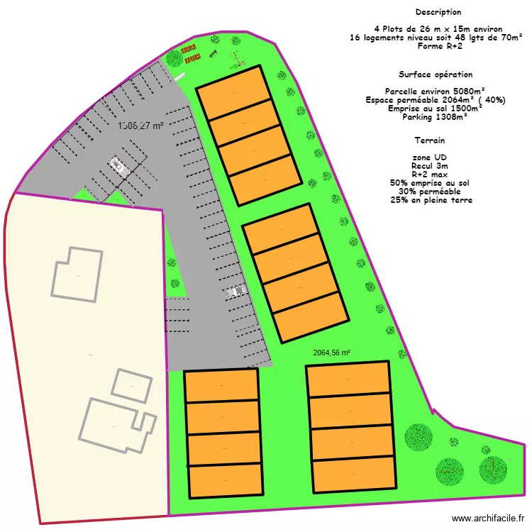 terrain elisa . Plan de 