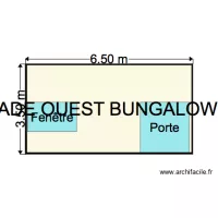 Fa&ccedil;ade OUEST BUNGALOW EXISTANT