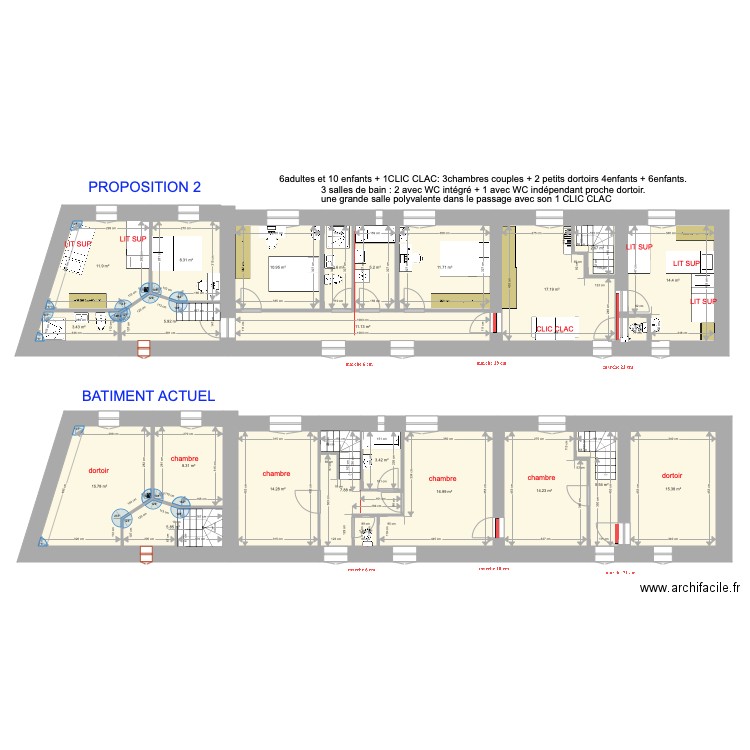 ETAGE PROPOSITION 2. Plan de 0 pièce et 0 m2