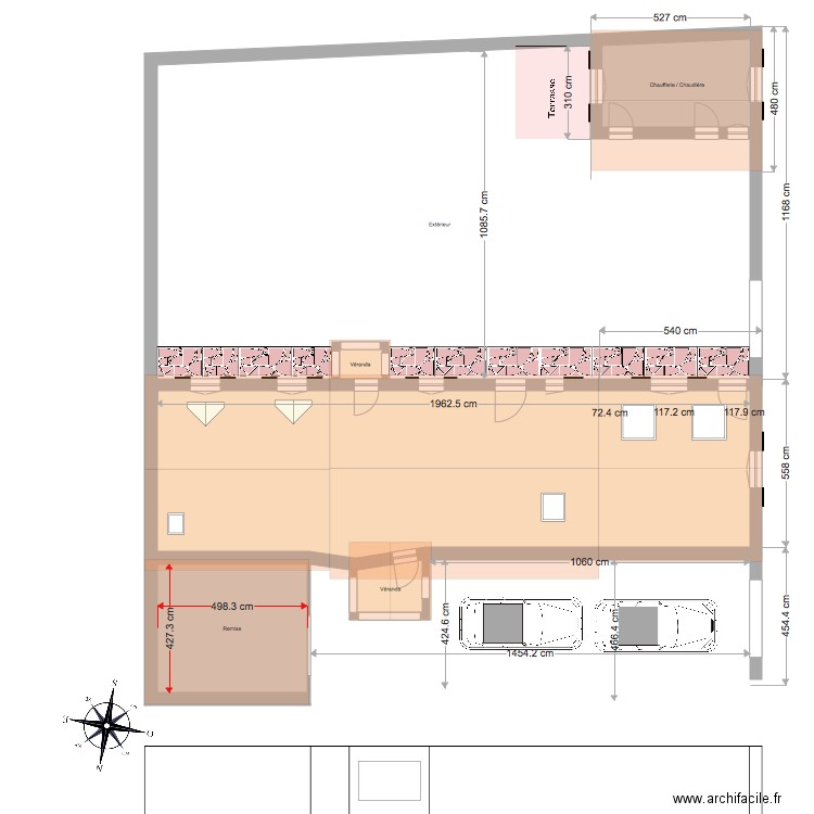 MAISON APRES PROJET de la REMISE. Plan de 0 pièce et 0 m2