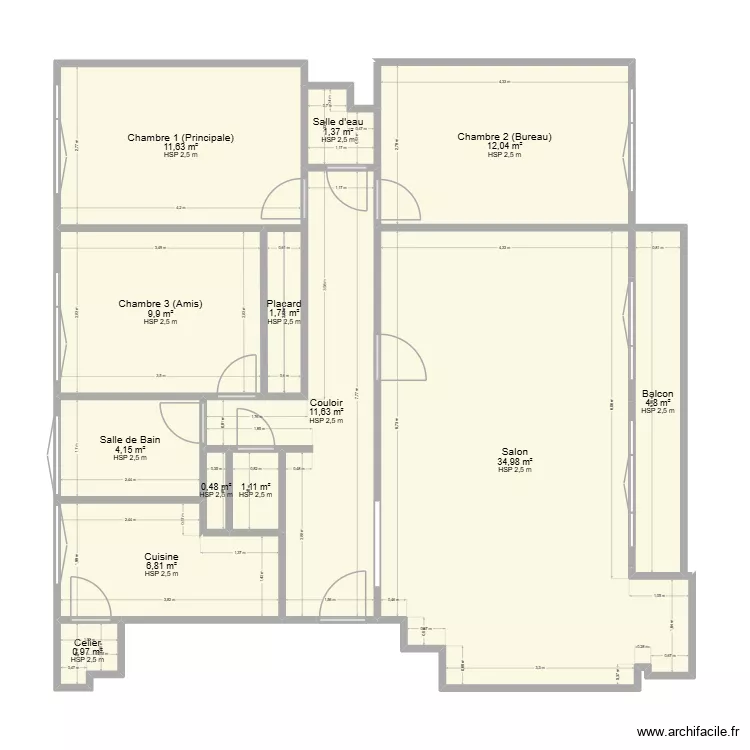 Plan appartement. Plan de 13 Pièces et 102 m² Plan appartement. Plan de 13 Pièces et 102 m²