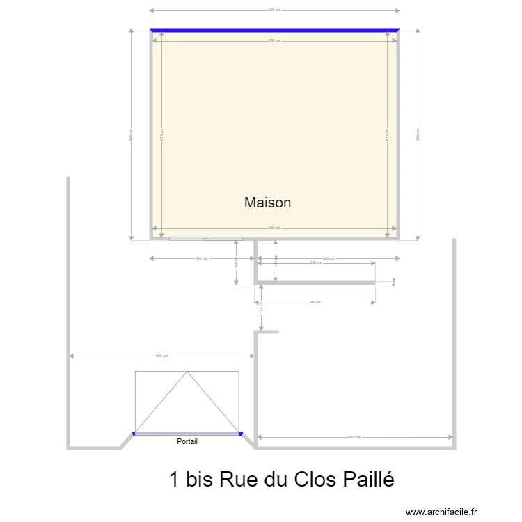 Clos Paill&eacute; Terrain. Plan de 