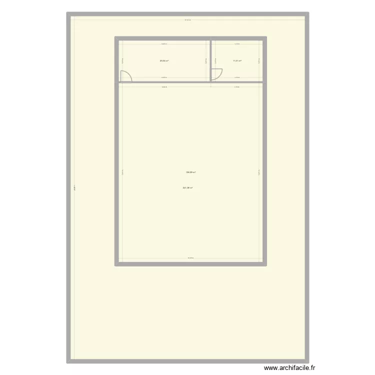plaire. Plan de 4 pièces et 591 m²