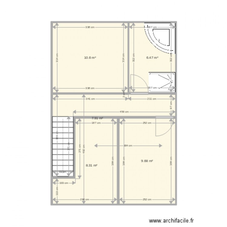 plan duplex 2 etage 2. Plan de 0 pièce et 0 m2