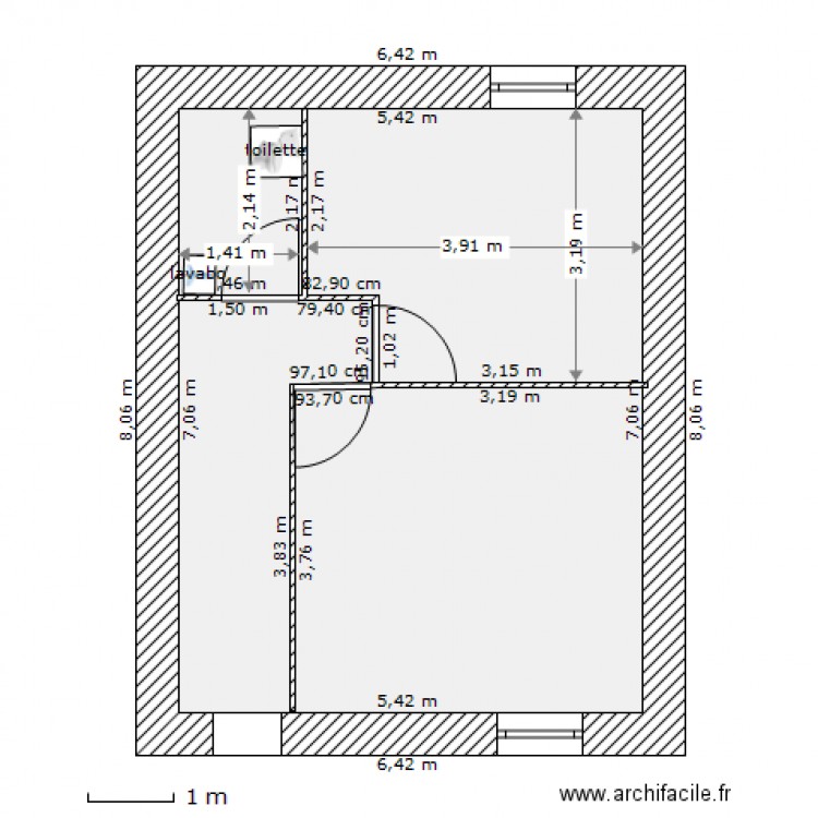 Logt Marges etage. Plan de 0 pièce et 0 m2