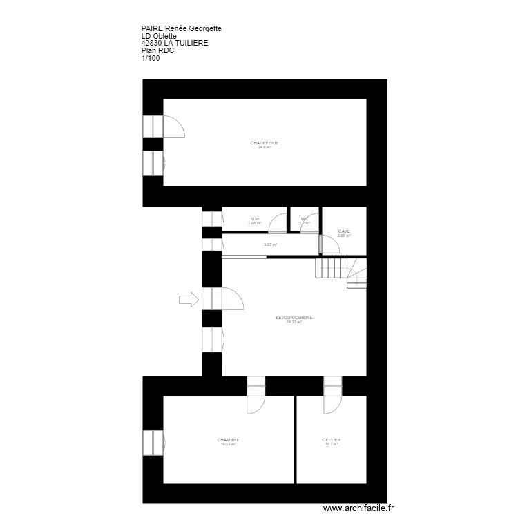 PAIRE LA TUILIERE. Plan de PAIRE LA TUILIERE. Plan de