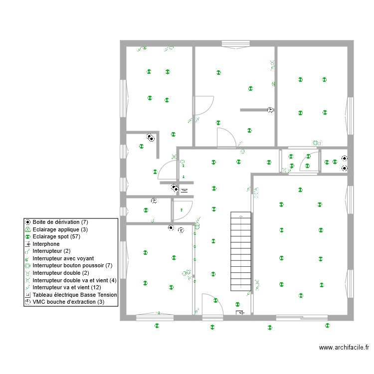 jerome eclairage RdC. Plan de 0 pièce et 0 m2