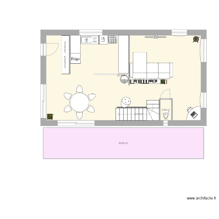 Rez de chaussée. Plan de 0 pièce et 0 m2