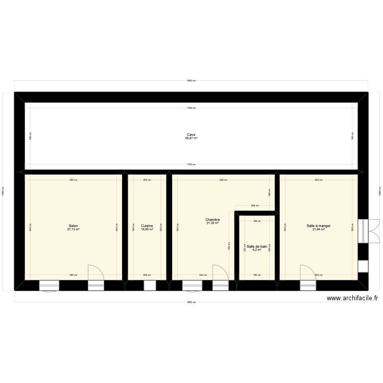 Maury. Plan de 14 pièces et 291 m2