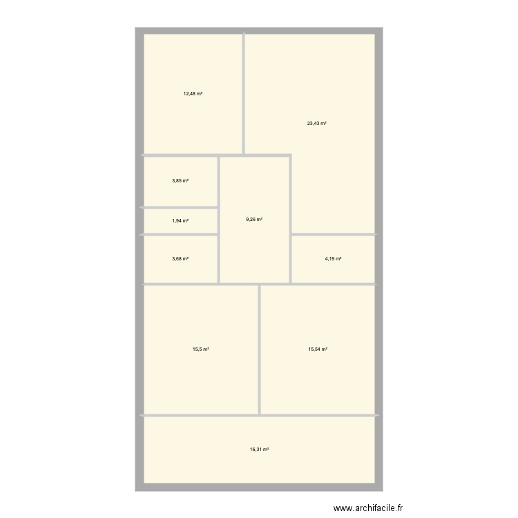 CARNOT R2 V3. Plan de 10 pièces et 106 m2