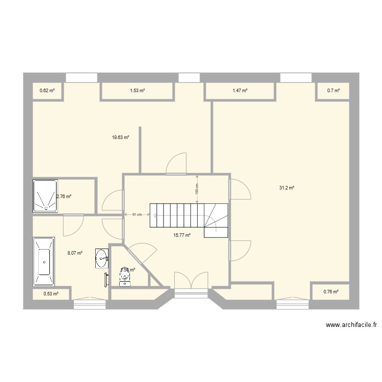 boutigny ETAGE 12 12 2020 SANITAIRE. Plan de 0 pièce et 0 m2