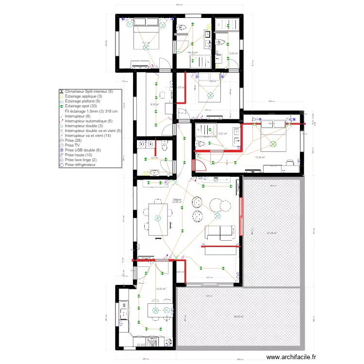 Chagoury Plan éléctrique. Plan de Chagoury Plan éléctrique. Plan de