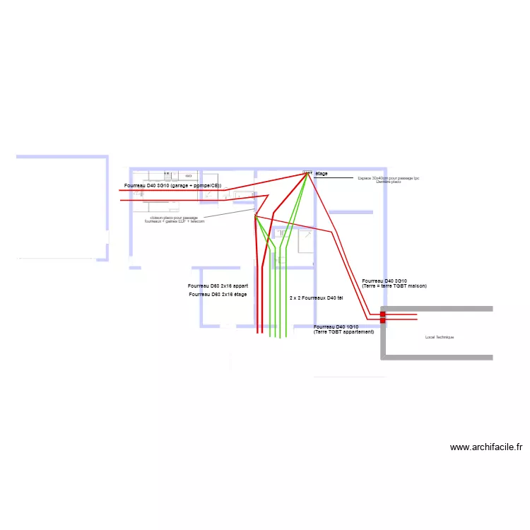 Megane Q Fondations. Plan de 