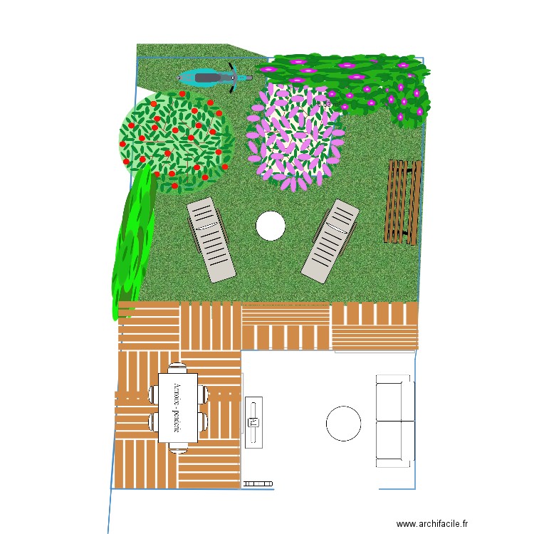 jardin extension. Plan de 0 pièce et 0 m2