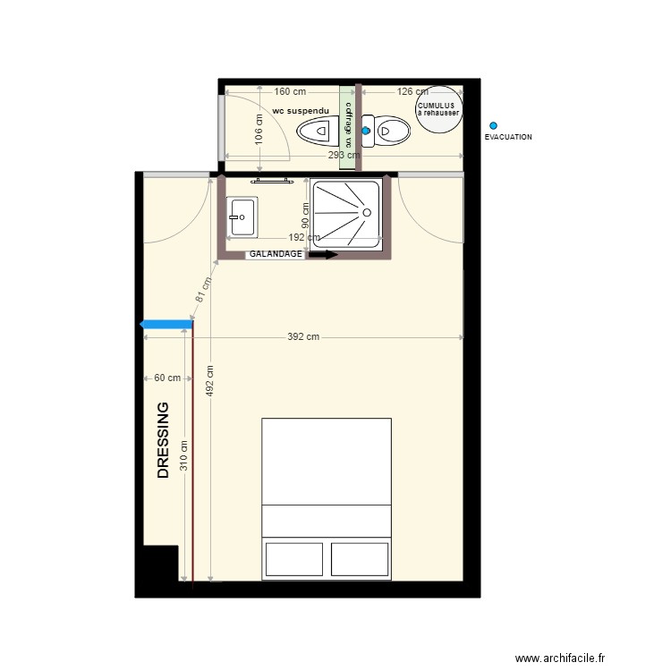 RENOVATION APPARTEMENT ETAGE PROJET. Plan de 0 pièce et 0 m2