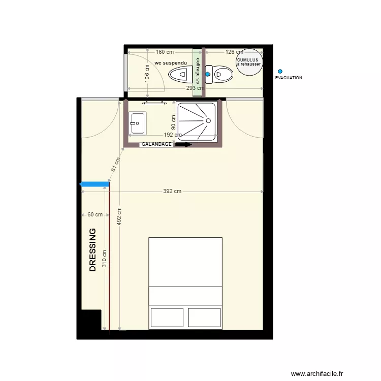 RENOVATION APPARTEMENT ETAGE PROJET. Plan de 