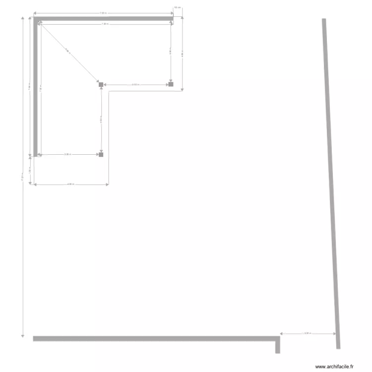 piscine pool bar en L dalle. Plan de 