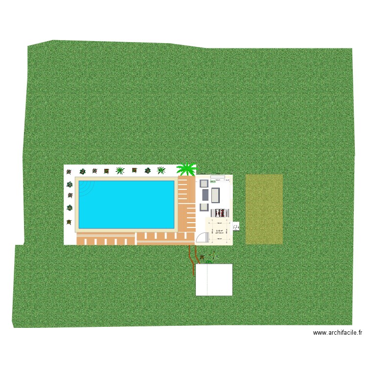 terrasse couverte. Plan de 0 pièce et 0 m2