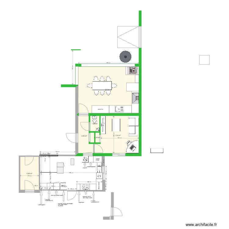 plan extension. Plan de 