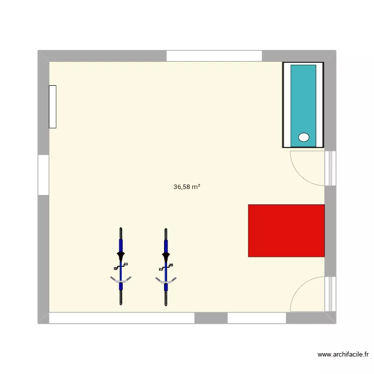 cabinet kin&eacute;. Plan de 