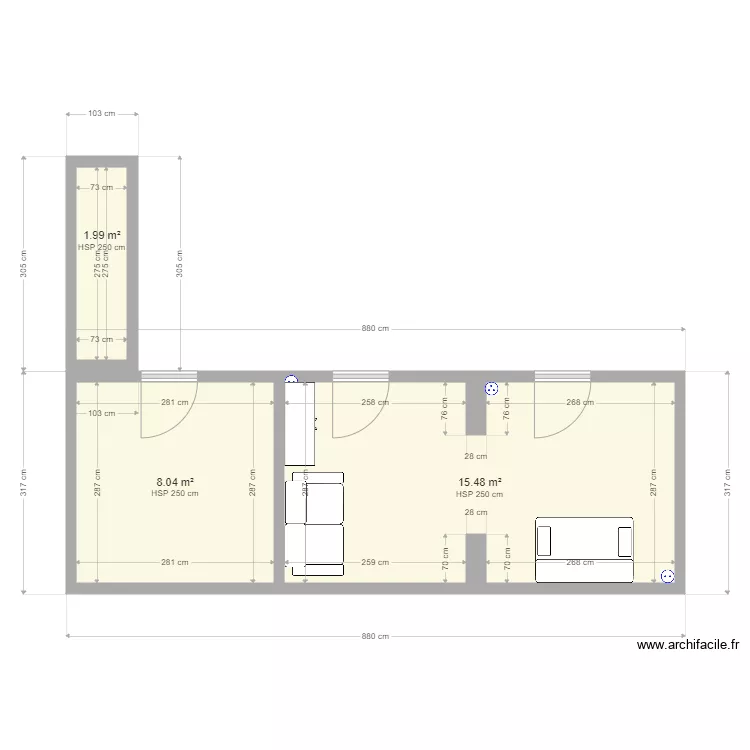 DEPENDANCE LES SABLES ORIGINE. Plan de 