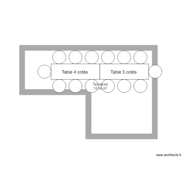 Terrasse. Plan de 