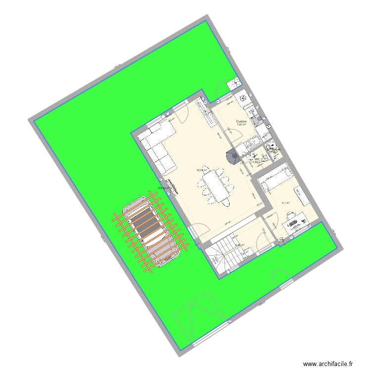 Maison Nogent - extension . Plan de 17 pièces et 219 m2