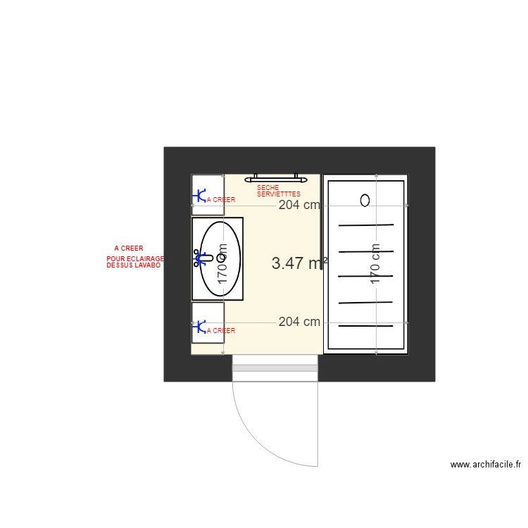 SDB ELEC. Plan de 0 pièce et 0 m2