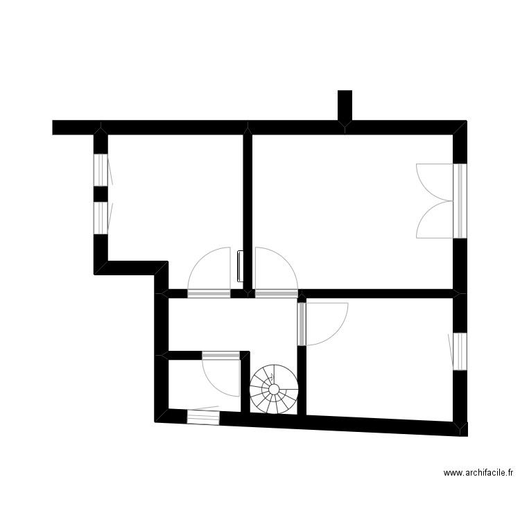 MILLOT. Plan de 4 pièces et 60 m2