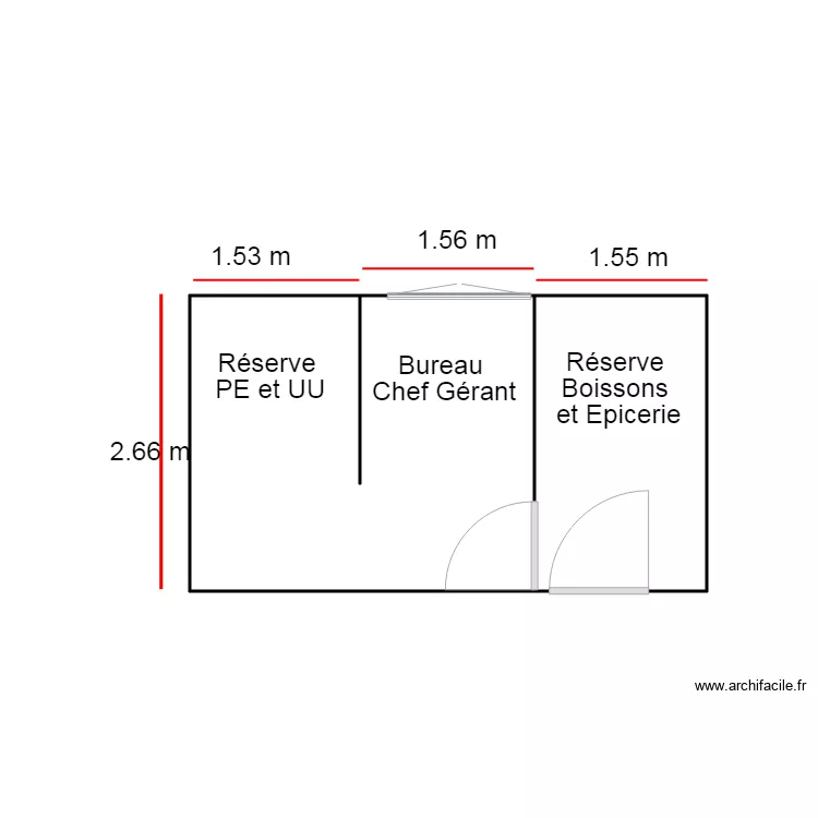 BUREAU ET RESERVE SENIORAILES MANOSQUE. Plan de 