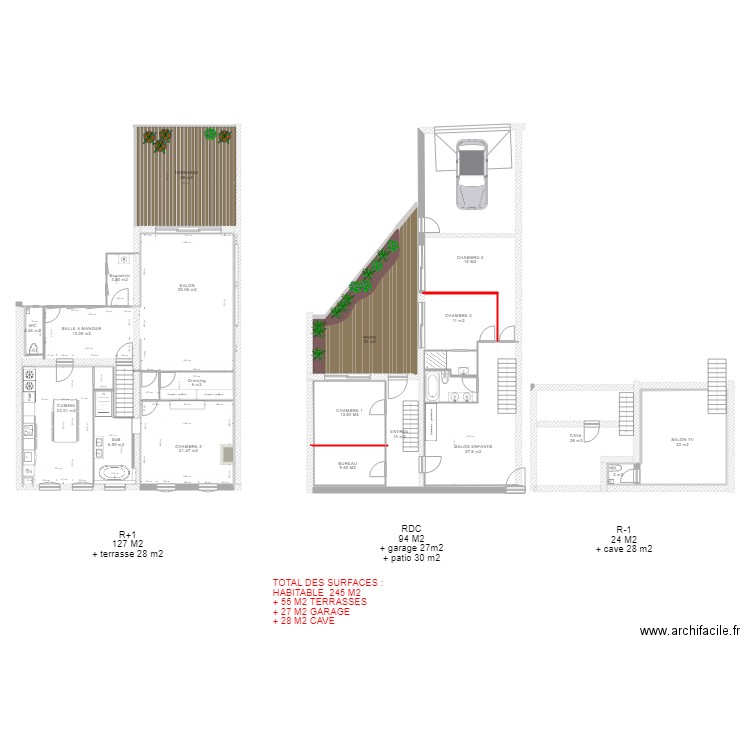 pelleport détail chambre dressing. Plan de 0 pièce et 0 m2