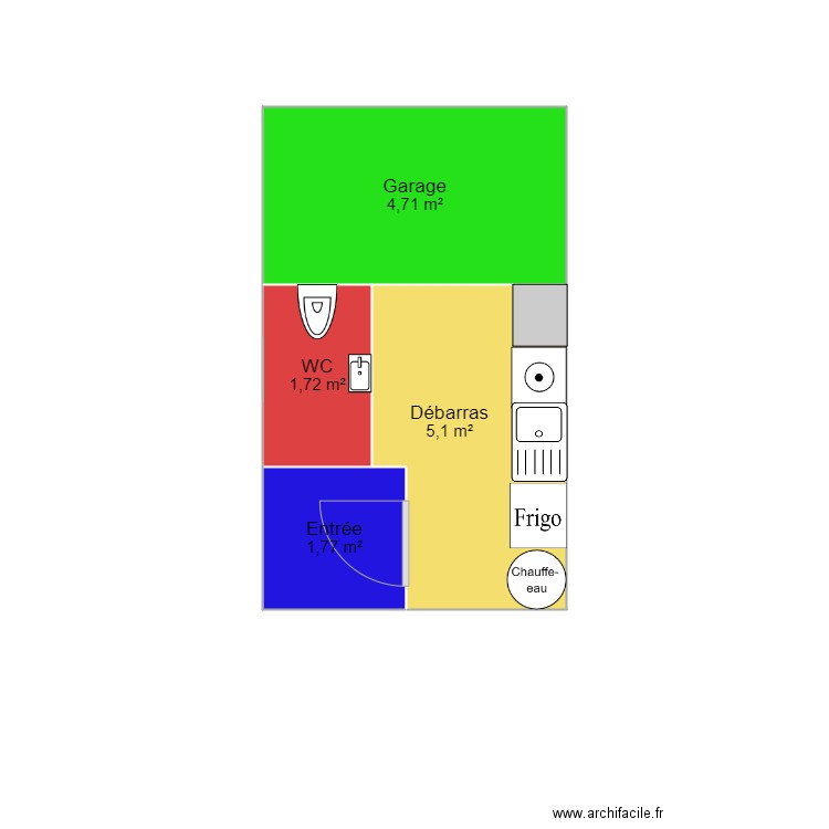 PLAN GARAGE. Plan de 4 pièces et 13 m2