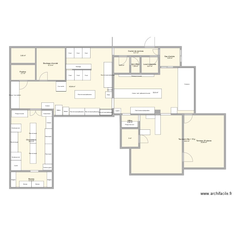 Plan de Yens. Plan de 16 pièces et 191 m2