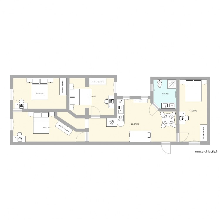 Appartement 4 chambre visite du 23 Mars AMENAGEMENT. Plan de 0 pièce et 0 m2