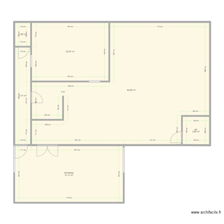 local commercial SCI. Plan de 6 pièces et 150 m2