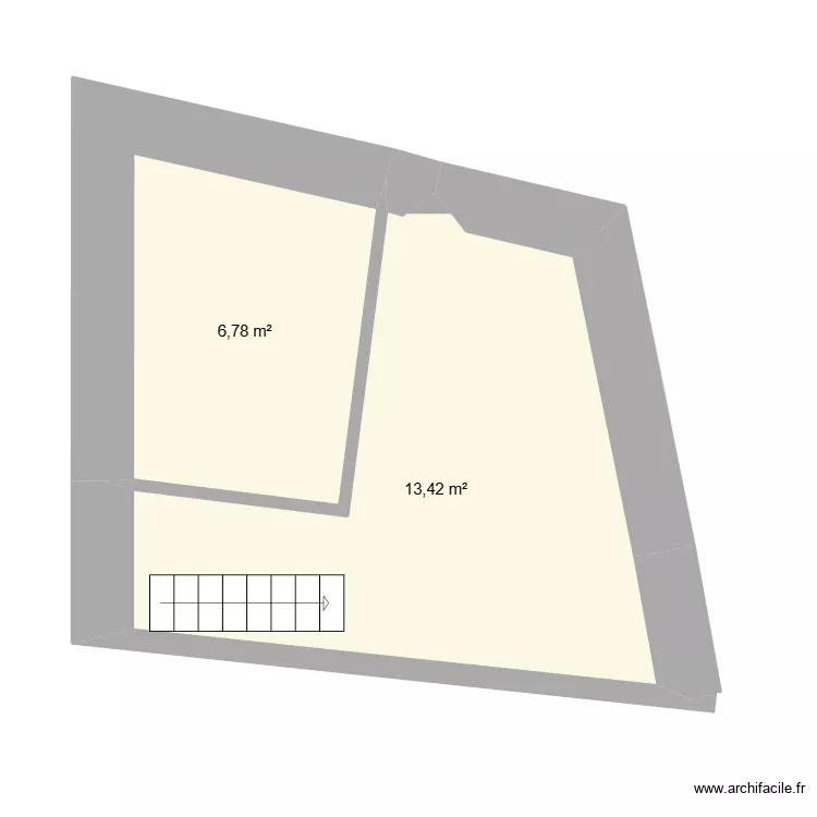 faidherbe t4. Plan de 4  et 40 m²