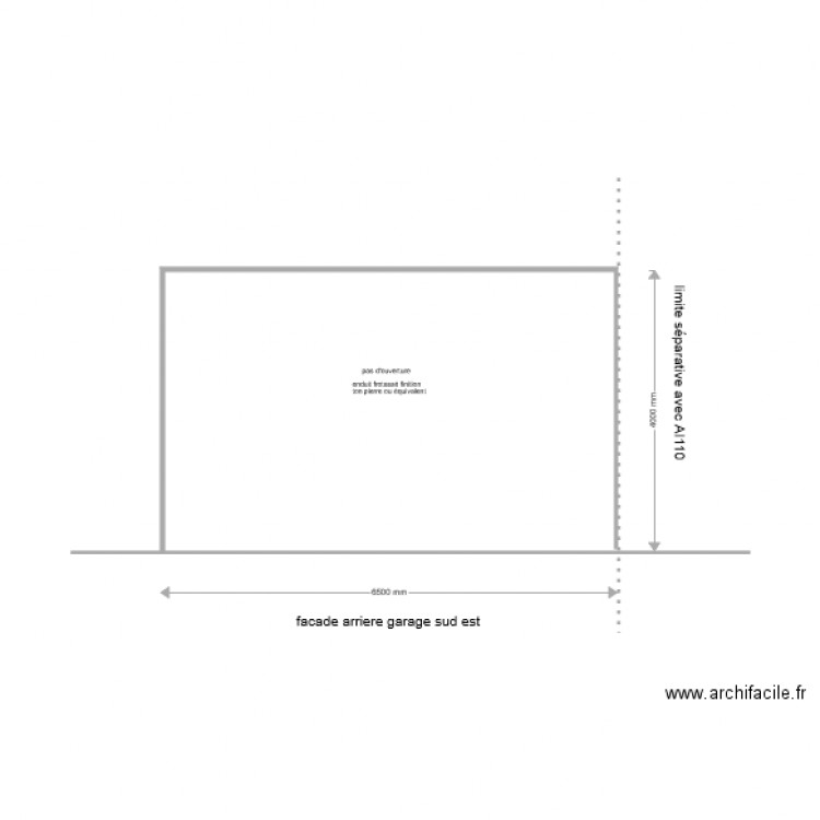 garage facade arriere. Plan de 0 pièce et 0 m2