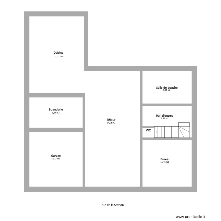 Station 20 RDC. Plan de 0 pièce et 0 m2