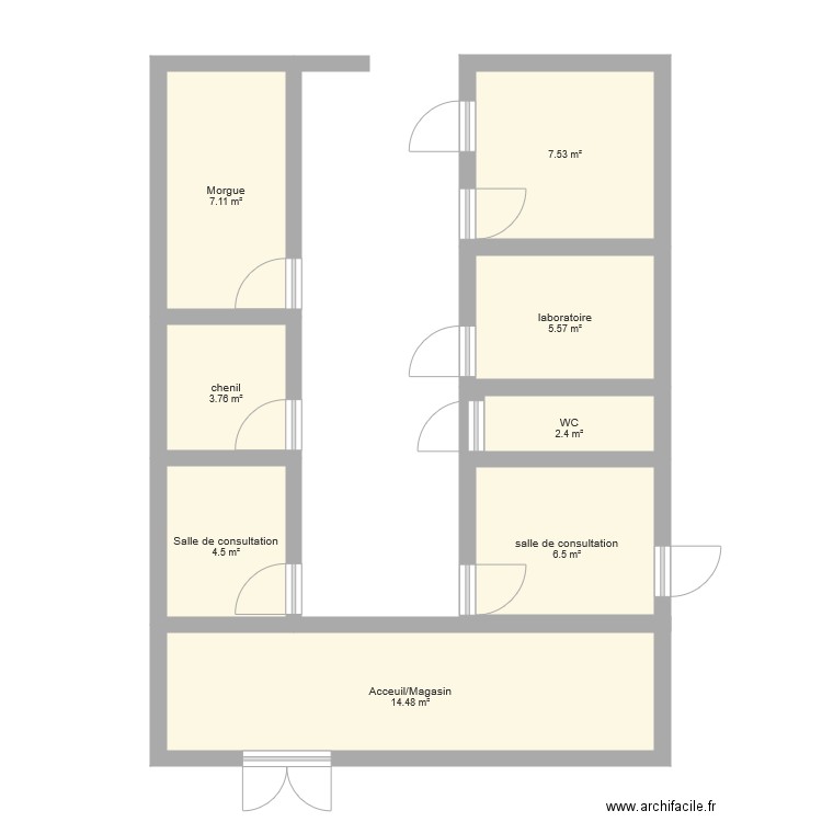 stage clinique veterinaire. Plan de 0 pièce et 0 m2