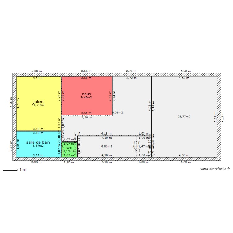 Plan – maison 75m2 – Par ANGEL83 ️ | ArchiFacile