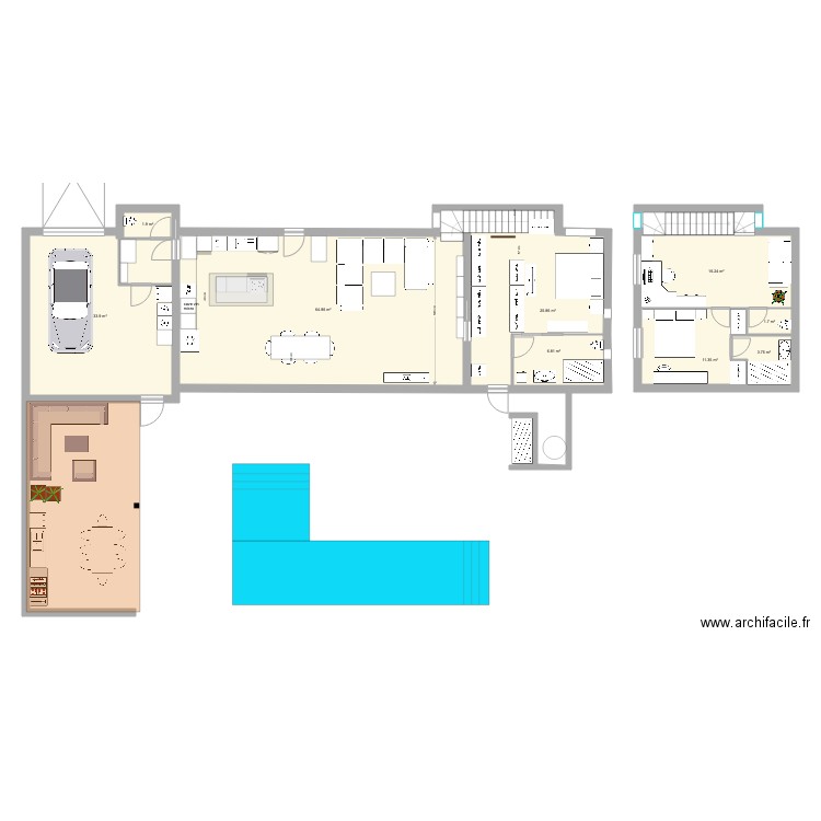 maison etage escalier exterieur. Plan de 0 pièce et 0 m2