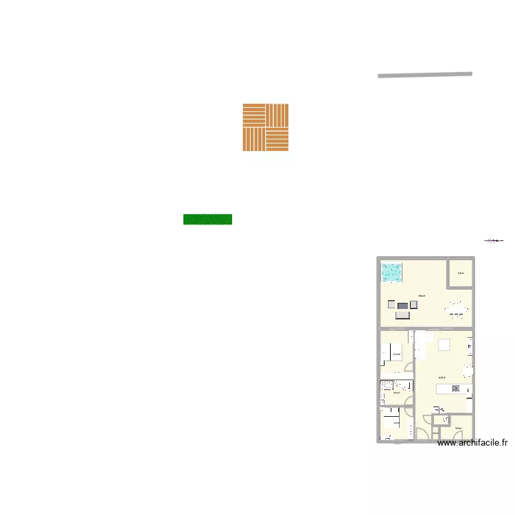 MAISON 2. Plan de 8  et 131 m²