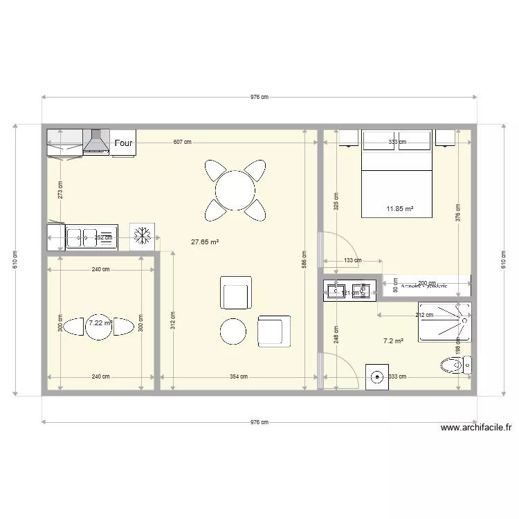 bungalow 2 huahine. Plan de 