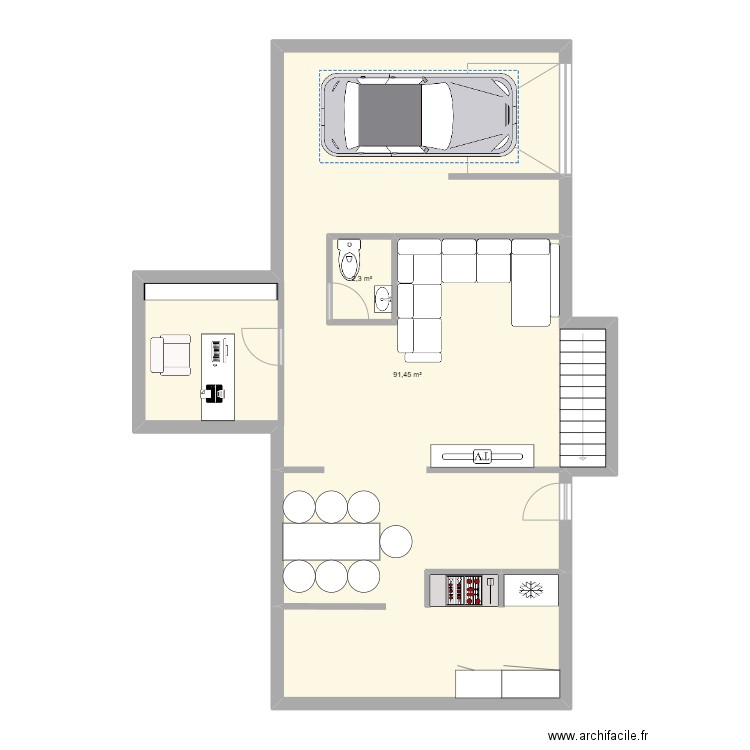 maison de reve normand. Plan de 2 pièces et 94 m2