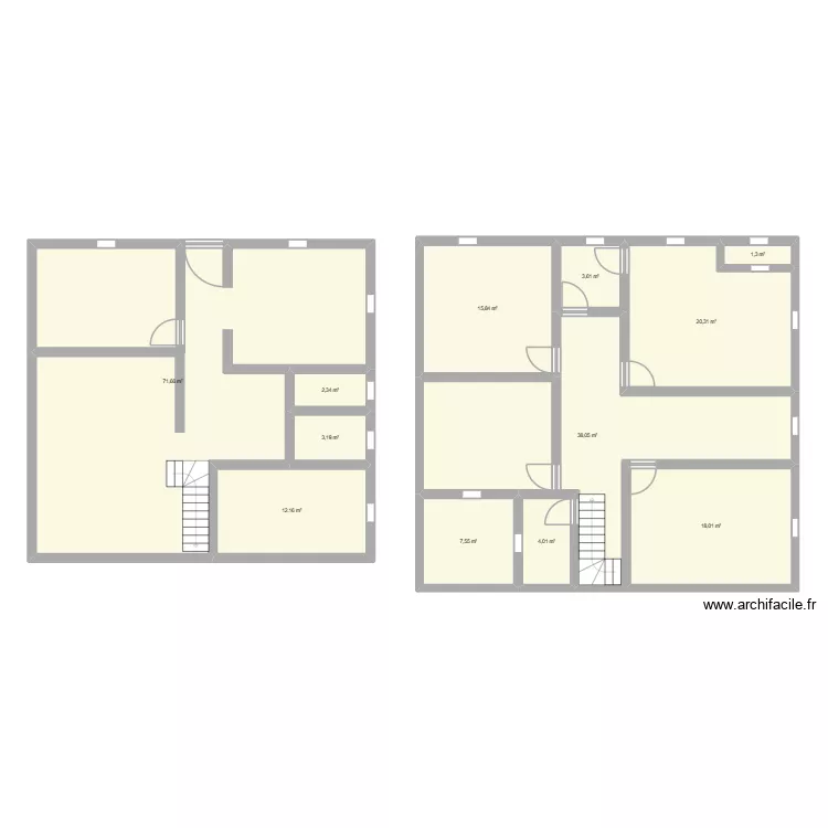 plan2. Plan de 12 Pièces et 198 m² plan2. Plan de 12 Pièces et 198 m²
