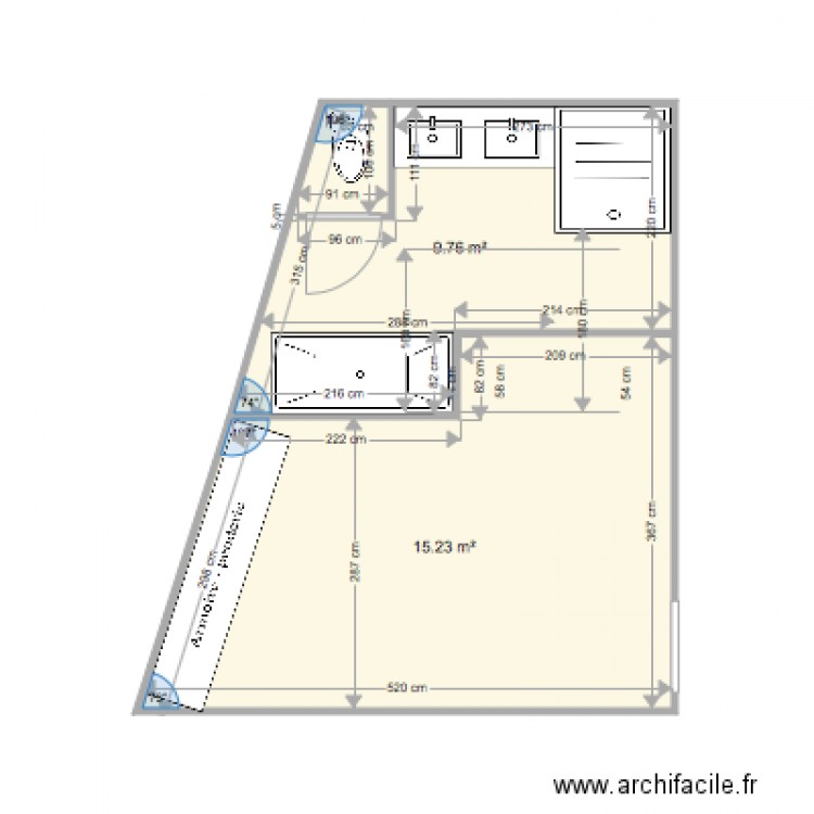 chambre JC et Val sdb. Plan de 0 pièce et 0 m2